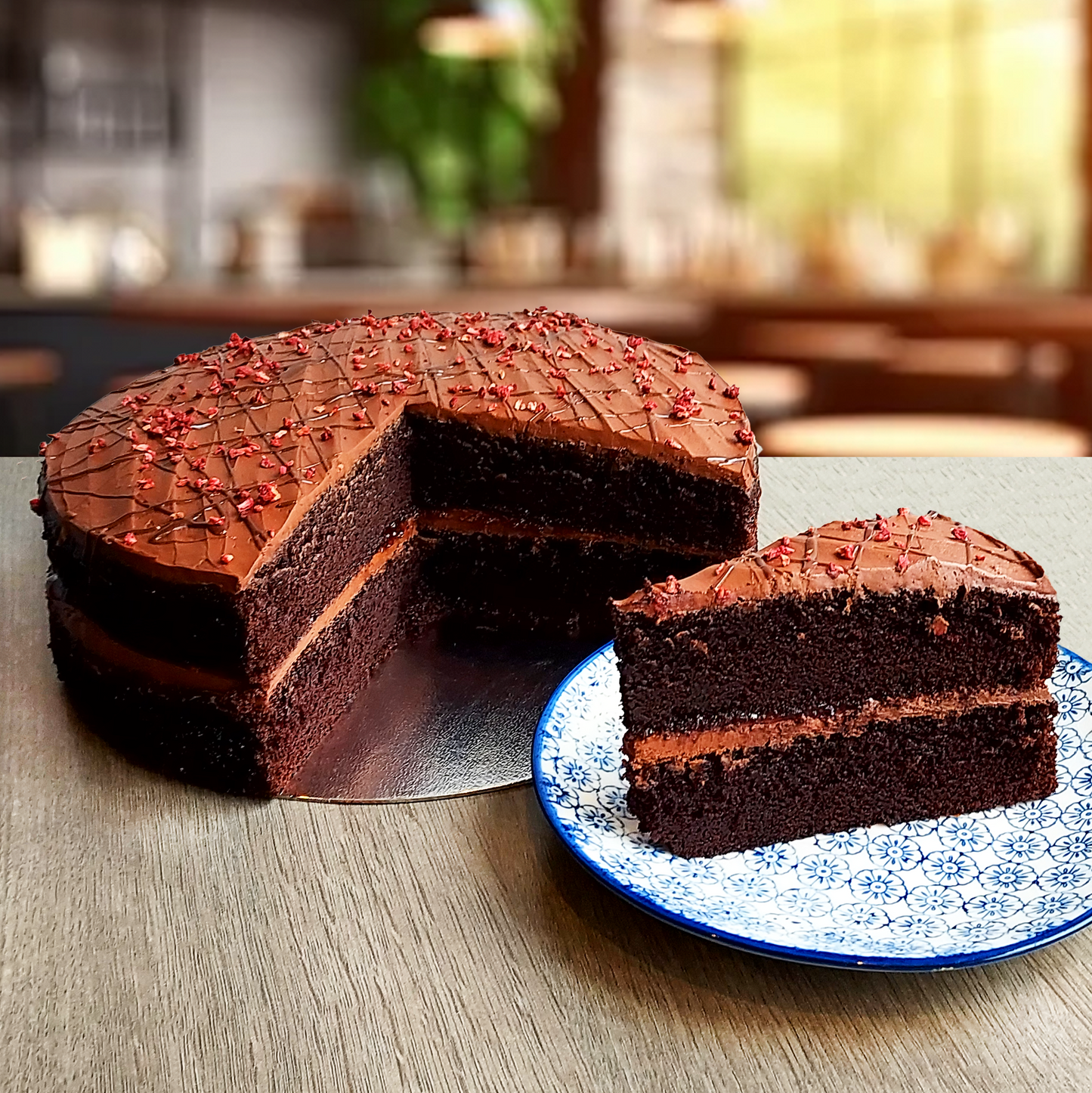 10" Raspberry and Chocolate Cake