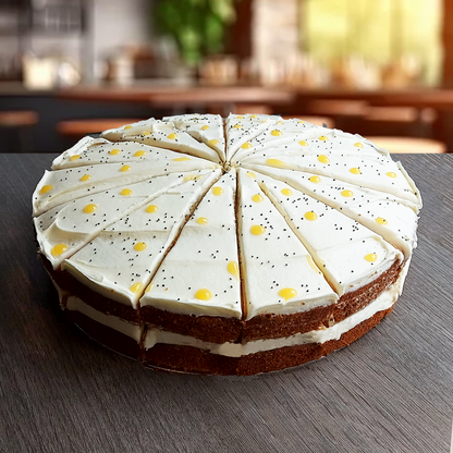 10" Lemon and Poppyseed Cake